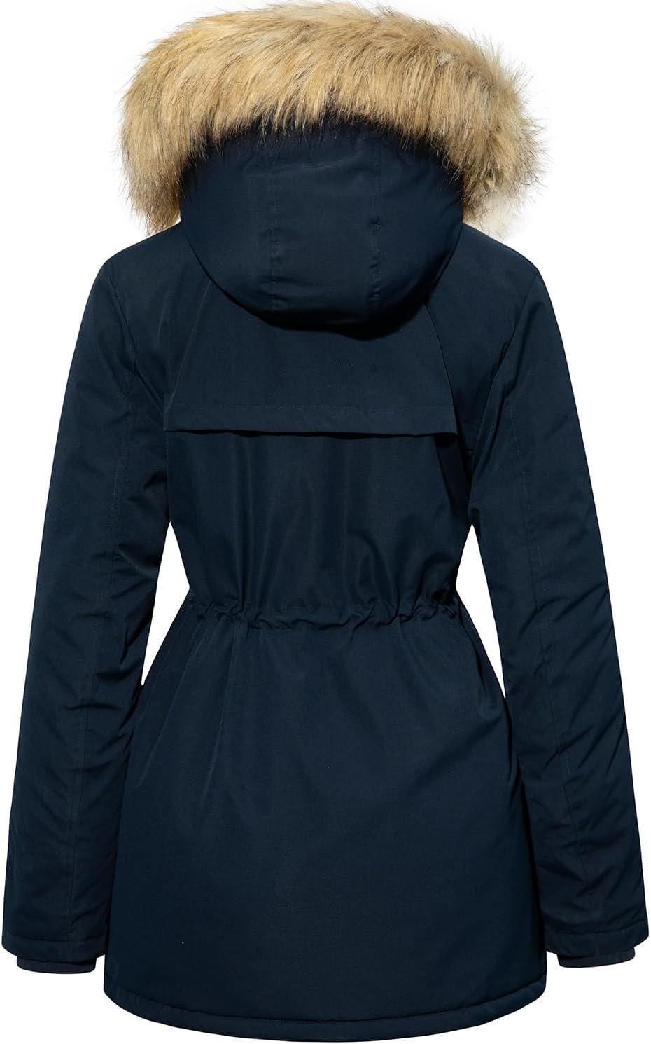 Women's Fur Hood Winter Parka Thicken Winter Jacket Coat Hooded Puffer Coat with Removable Fur Trim - Image 2