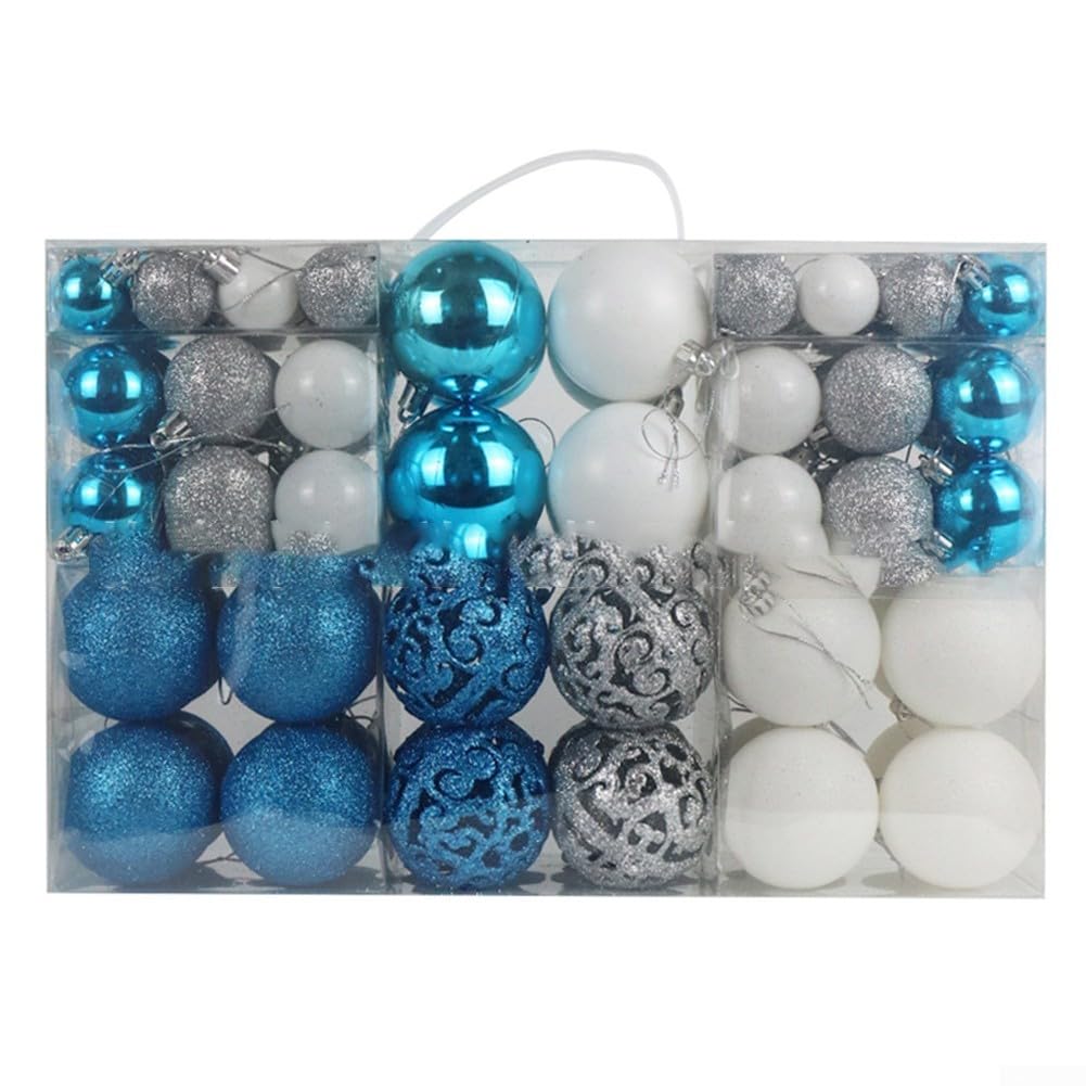 100 Stück Weihnachtskugeln, bruchsichere Kugeln, Weihnachtsbaumschmuck, Ornamente für Urlaub, Hochzeit, Party, Dekoration (grün)