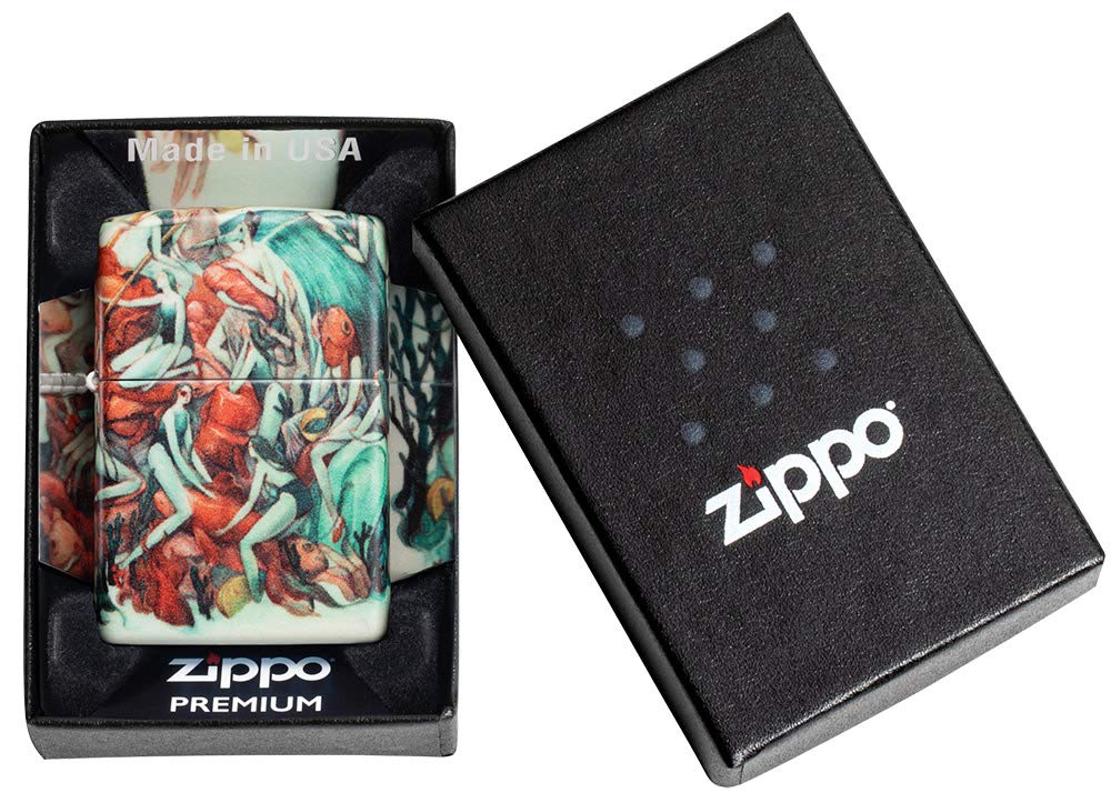 Zippo - Briquet Tempête Motif Marija Tiurina, 540°, Impression Color Image, Rechargeable, Réutilisable, Coupe-vent, Coffret Cadeau, Fabriqué Aux États-Unis