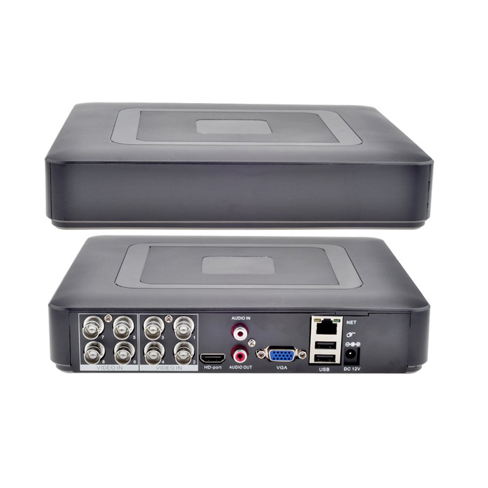 Quanmin Mini HD 8CH Hybrid H.264 1080N 5 in 1 Analog DVR NVR AHD TVI CVI HDMI CCTV Camera Digital Video Recorder For CCTV Cameras Home Surveillance Security System