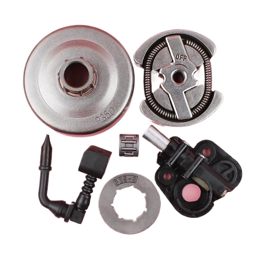 Adecuado for motosierra Partn-r 350 351, tambor de embrague, rueda dentada de llanta de 325 8T, bomba de aceite, kit de cojinete de agujas.