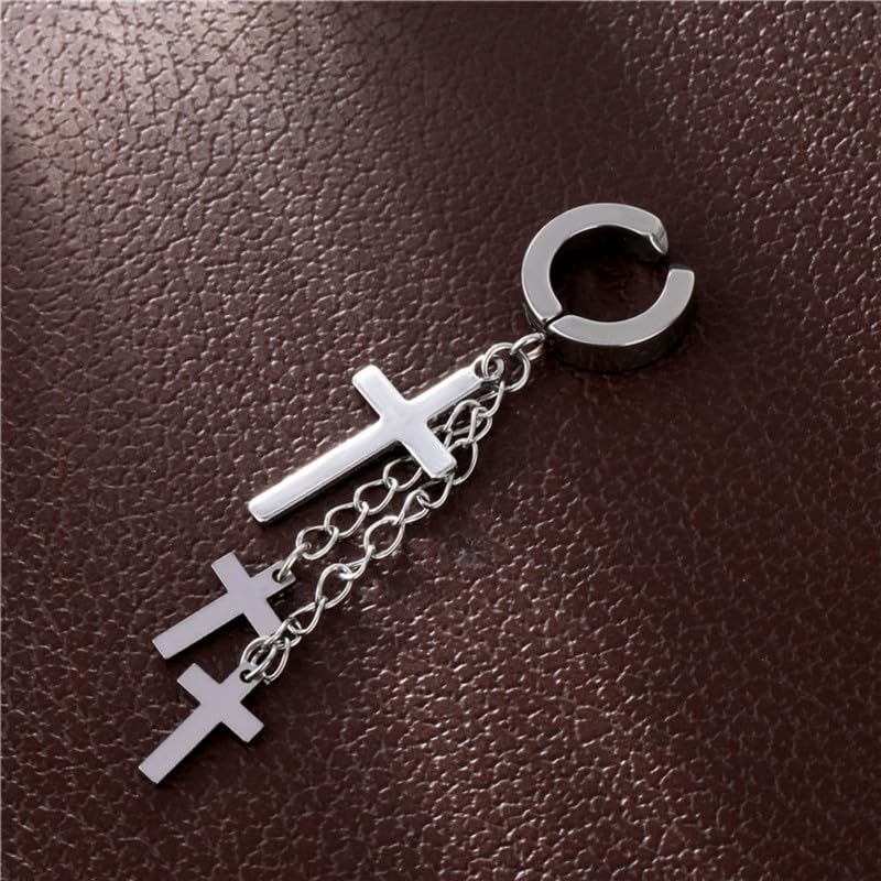 Image of SALTY ALPHA Anti Tarnish Non-Pierced Rigel Earrings for Men | Ear Hoop for Man | Stylish Fashion Jewellery Accessories for Boys | Minimal Jewelry | Ideal for Gifting | Gift for Diwali, Christmas, Marriage, Birthday