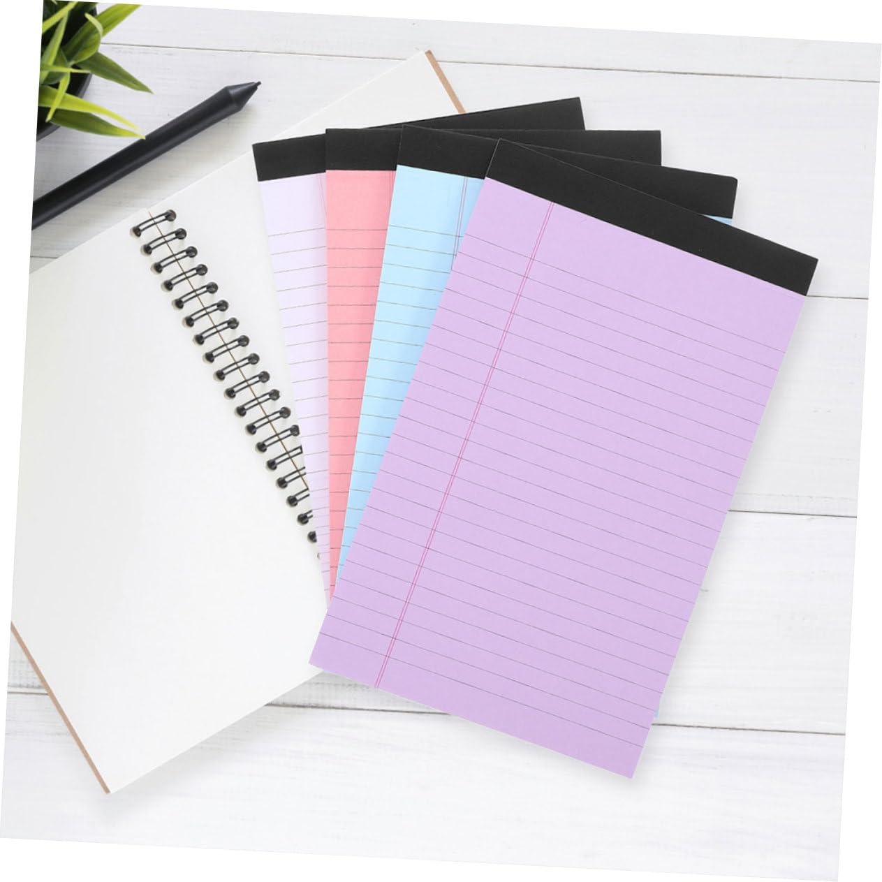 Angoily Bloc Notes à Lignes Cahiers à Détachables Carnet de Notes Portable pour Bureau Planification et Papier pour Format Couleur