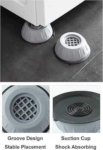 Miniatura 3 de Almohadillas antivibración, 4 almohadillas antivibración para lavadora, almohadillas antivibración para lavadora, almohadillas antivibración para