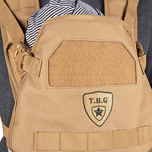TBG - Mens Tactical Baby Carrier for Infants and Toddlers 8-33 lbs - Compact (Coyote Brown) - Thumbnail 7