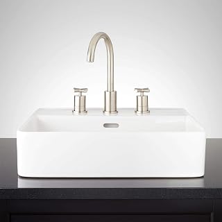 Signature Hardware Hibiscus 20" Fireclay Vessel Bathroom Sink