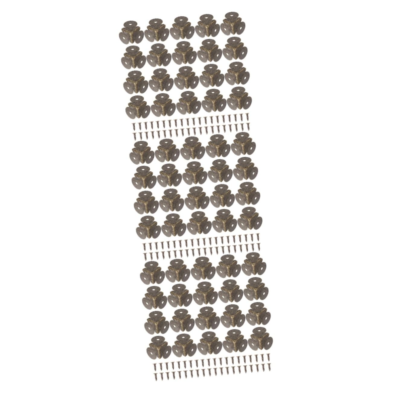 NOLITOY 3sets Wooden Box Corner Protectors Screw Mounts Safety Bumpers Triangle Protectors Retro Style Lightweight for Furniture 20pcs*3