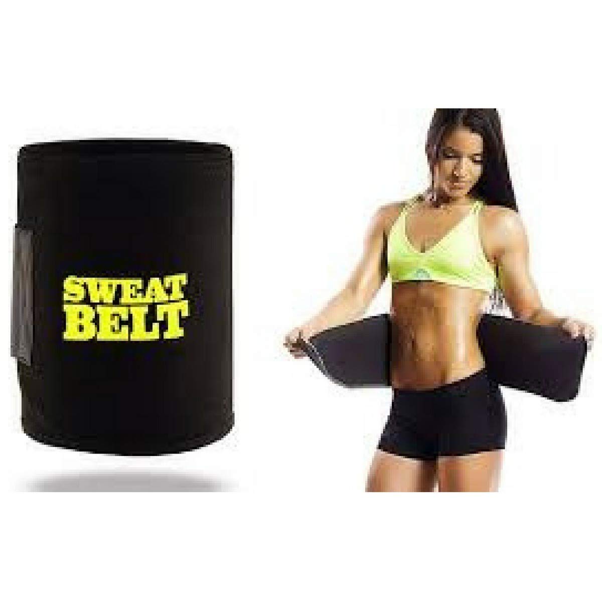 CASHWIN Sweat Slim Belt for Fat Burning Stomach Weight Loss Sauna Waist Trainer for Men and Women (Free Size) Blue (B07YR12VCB) Amazon Price History, Amazon Price Tracker