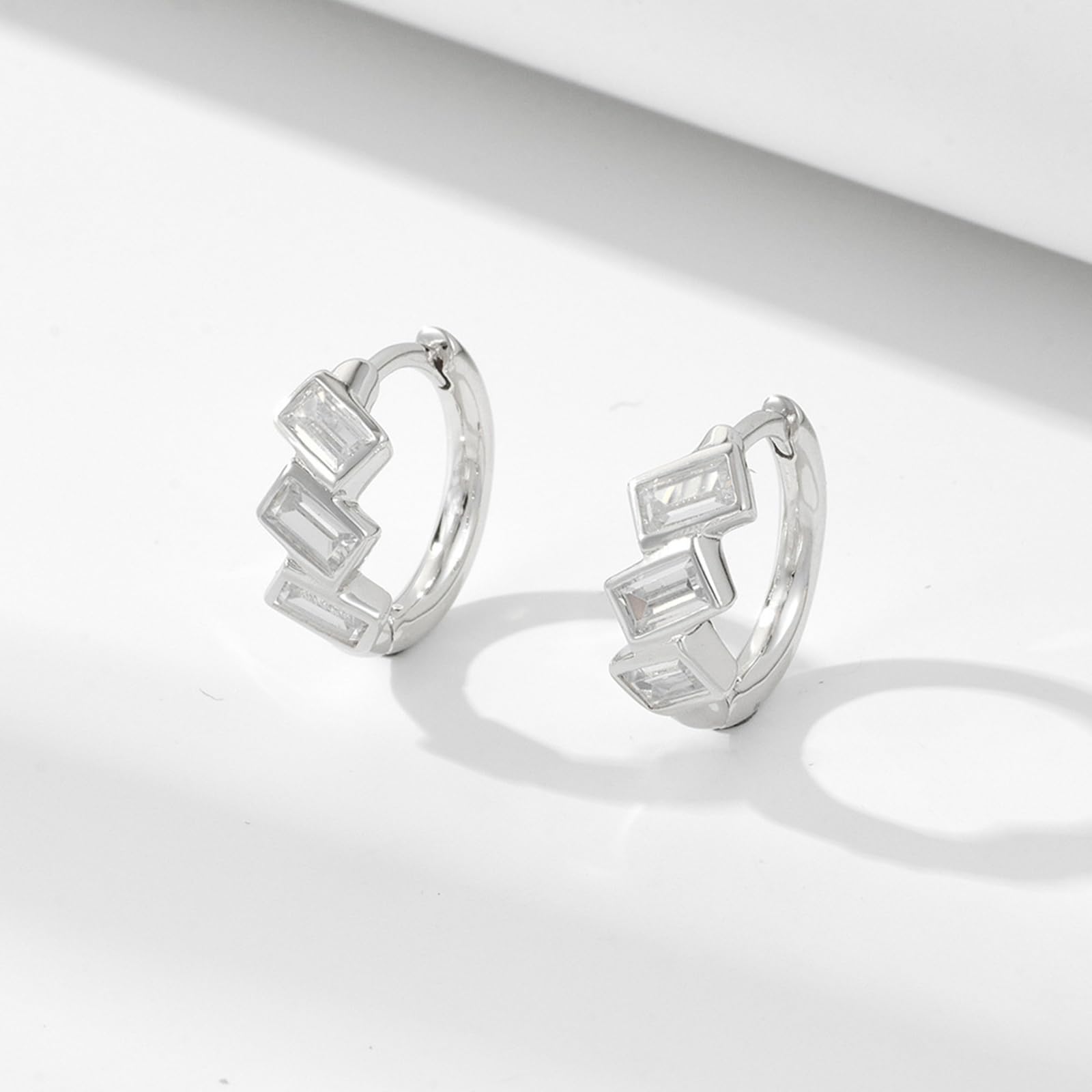 Damskie kolczyki kreolskie z żółtego złota 750 585 375, w stylu vintage, 12,5 mm, okrągłe z prostokątnymi kolczykami Moissanite, prawdziwa biżuteria ślubna dla panny młodej, żółte złoto