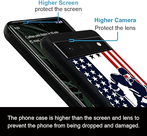 Miniatura 9 de DJSOK Funda compatible con Google Pixel 6 Pro6XL, bandera de golf para hombres, niños y niñas, doble capa a prueba de golpes, resistente, funda para