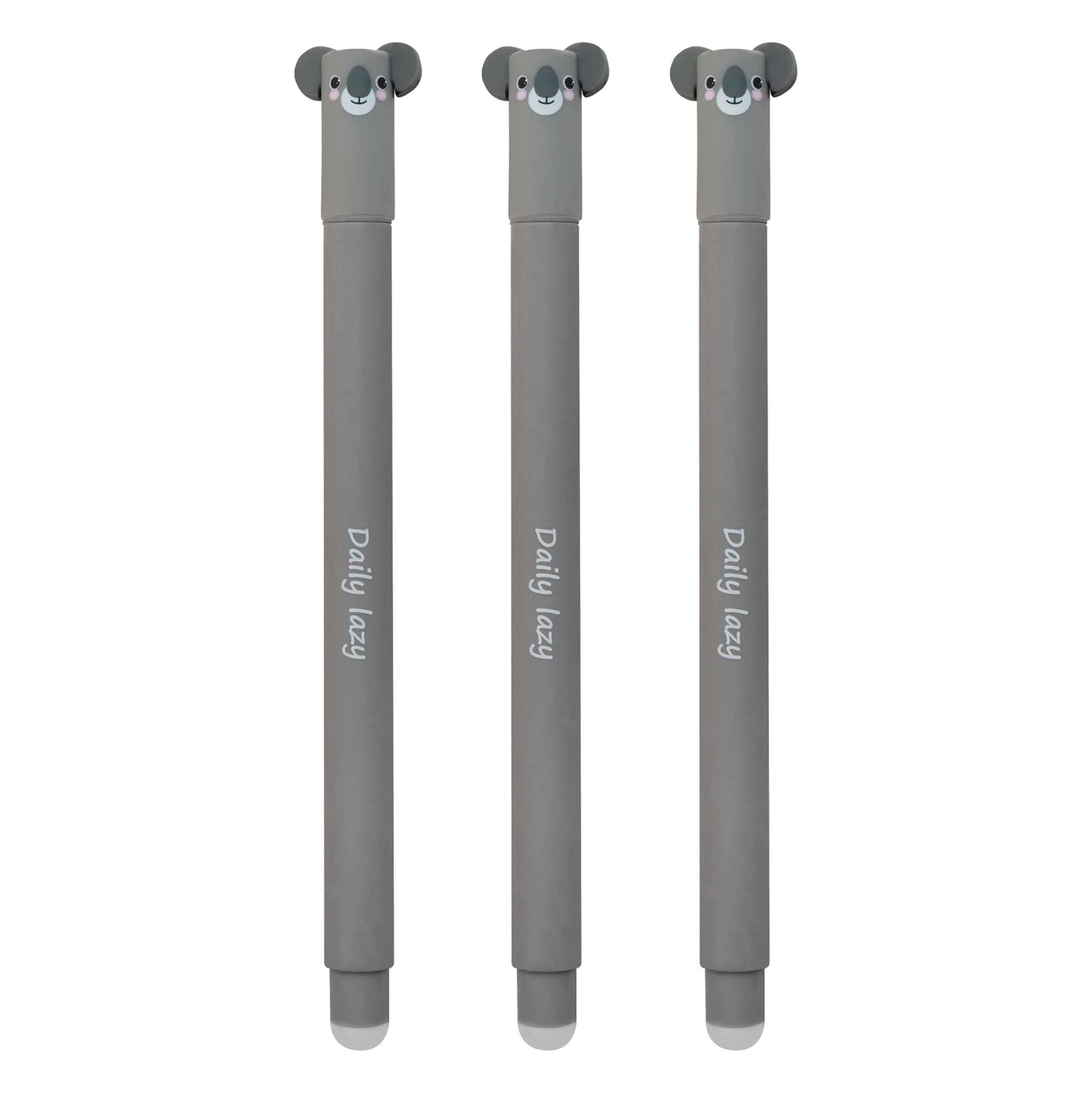 Eberhard Faber 599038 - Erasable Koala Rollerball Pen, 3 Animal Erase It Pens, Gel Pen Blue 0.7 mm — image 1