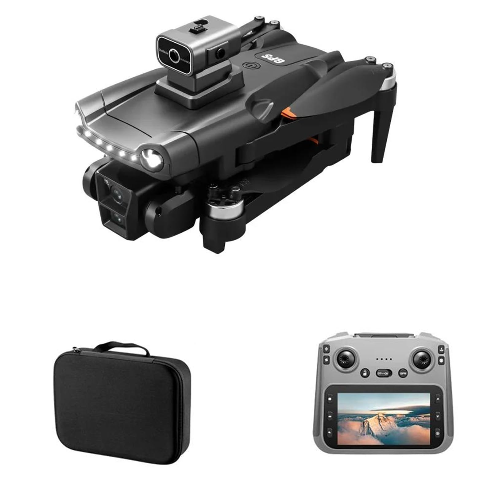 Triple battery,dron v198 max gps hd fotografia lotnicza podwójny aparat bezszczotkowy quadrotor laser unikanie przeszkód lotnictwo