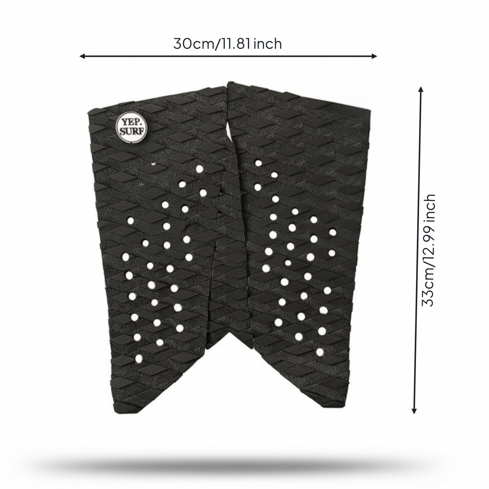 harayaa Almohadilla de Tracción para Tabla de Surf Pad Antideslizante de 3 Secciones con Superficie Texturizada de EVA Ligera y Perforaciones Adecuada para