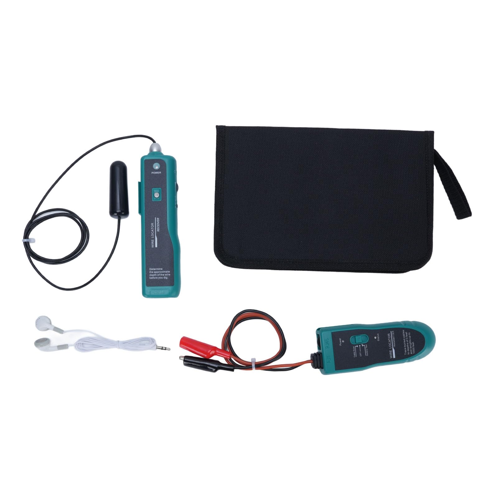 Bewinner Kit Ricevitore Tracciacavi per Localizzatore di Cavi Sotterranei - Tracciacavi a Parete per Test di Cortocircuito, Manutenzione della, Diagnostica di Cavi e Fili con Indicatore