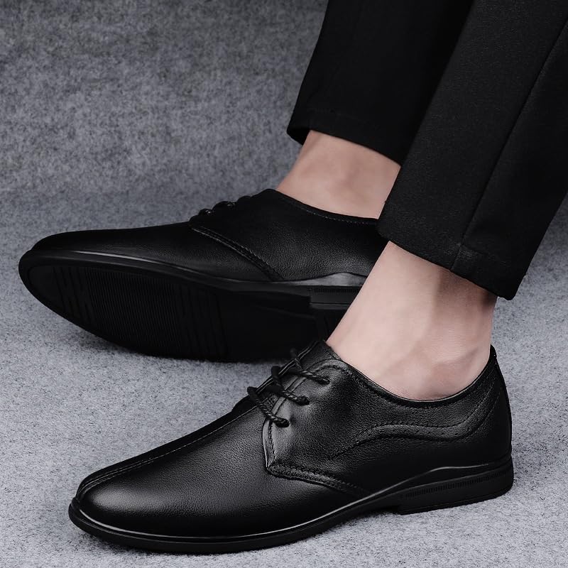 Men's Business Dress Shoes Soft-Soled Versatile Wedding Groom British Shoes for Men(D,10)4