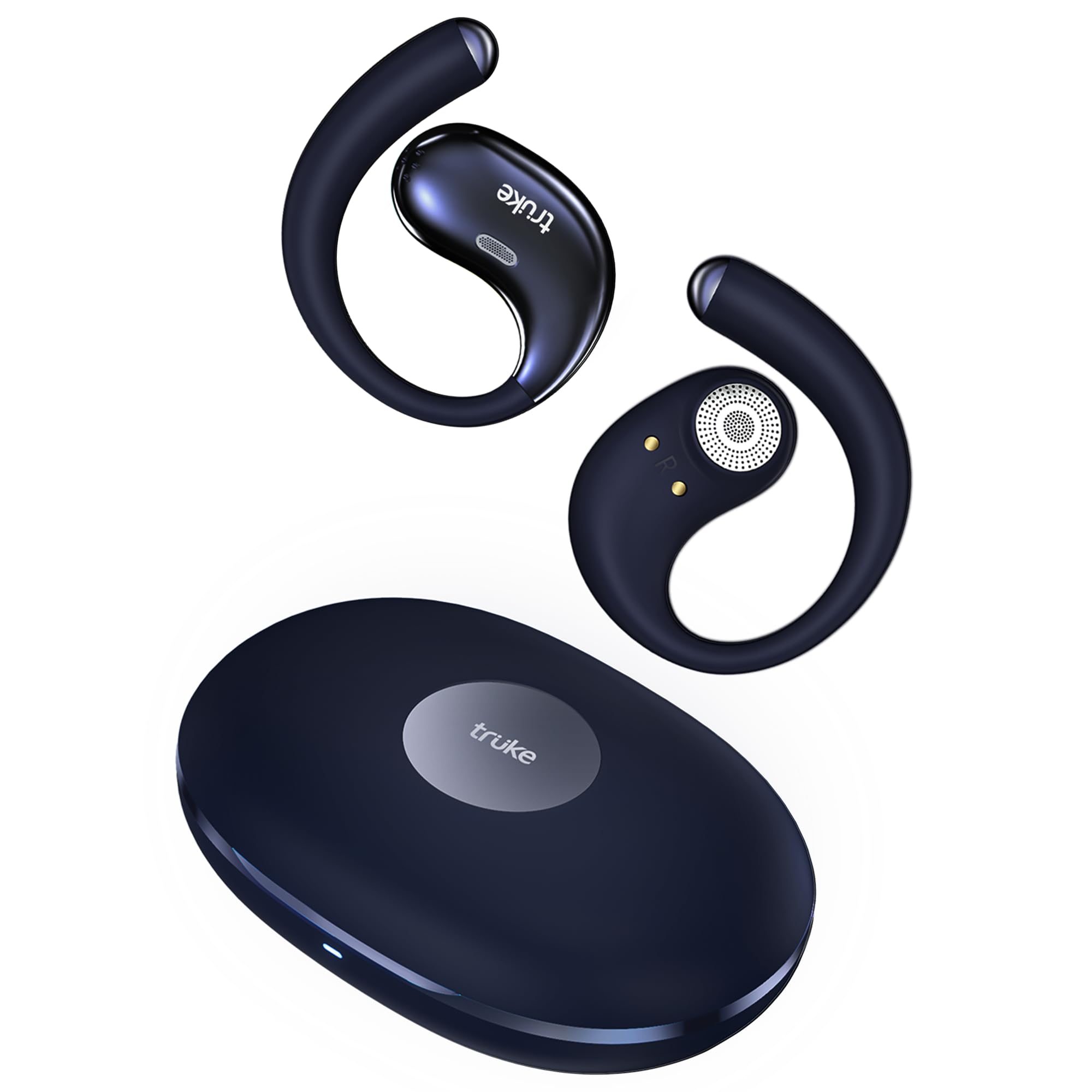 truke New Launch ResonanceX Open Ear wireless Earbuds, 24-bit Spatial Audio, 70Hrs Playtime with Fast Charging, 16mm Titanium Drivers, 40ms Low Latency, Quad Mic ENC Calls, Made in India (Indigo Blue)-image-15
