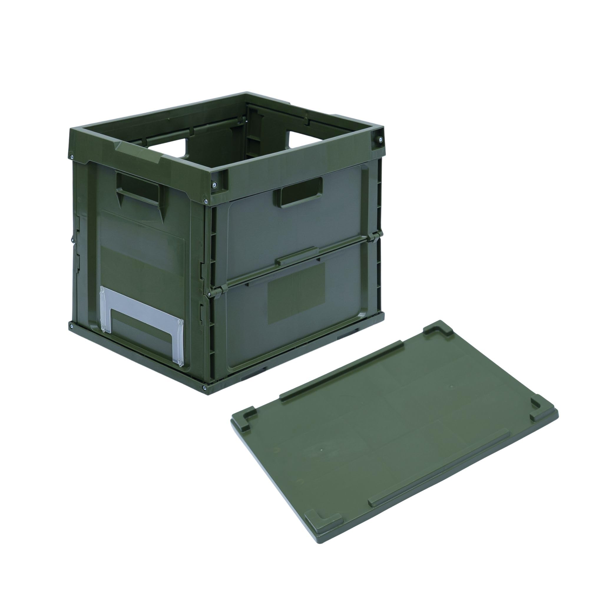 折りたたみコンテナ Amazon.co.jp: 松本産業 折りたたみコンテナ 32L フタセット (カーキ