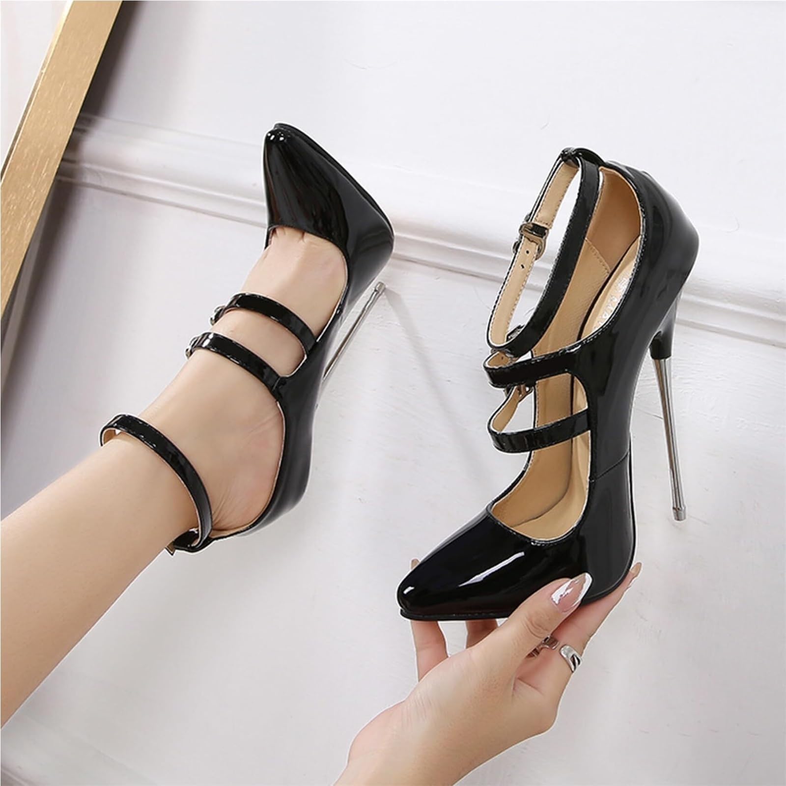 Femmes Talons Aiguilles 16cm Chaussures De Pole Dance Pointu