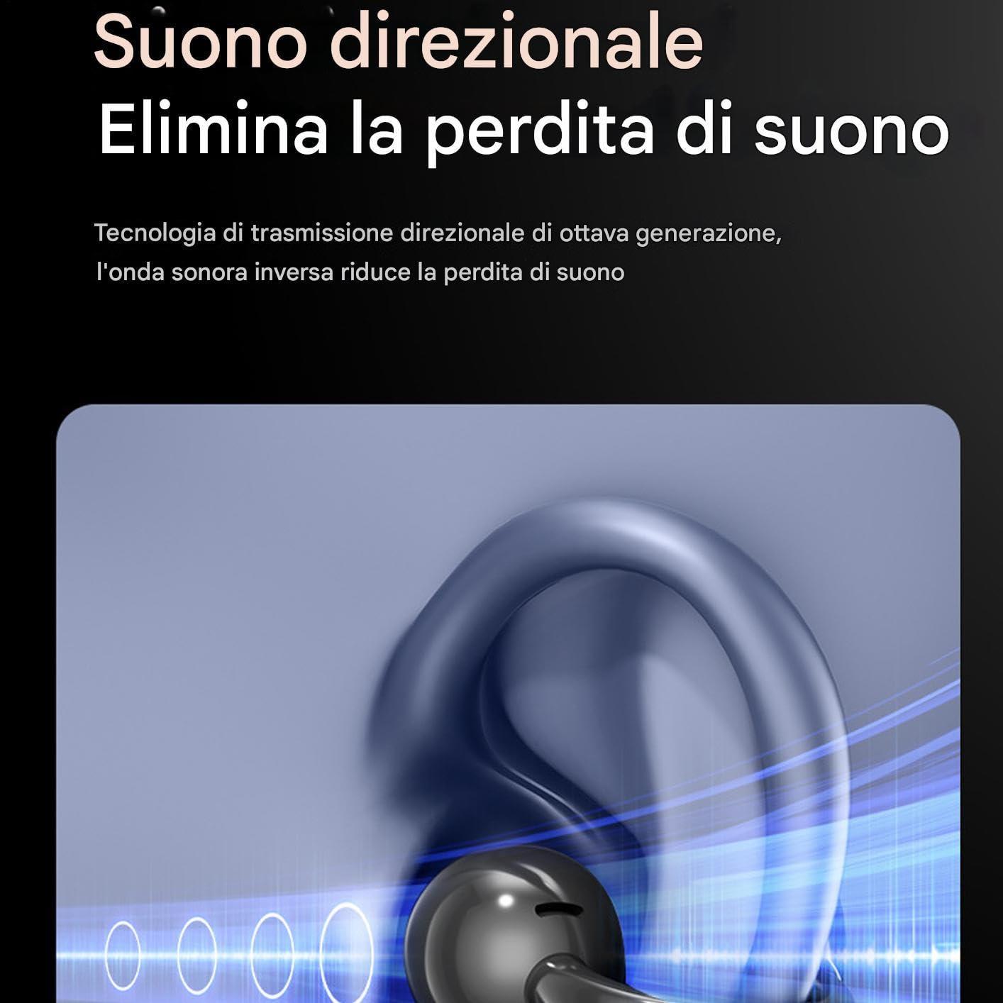Auricolari intelligenti, auricolari touchscreen | Clip wireless intelligente su cuffia,AI TRADUZIONE AI CANCELLA DI TRADUZIONE Cancellette per le orecchie sportive impermeabili per la traduzione del l