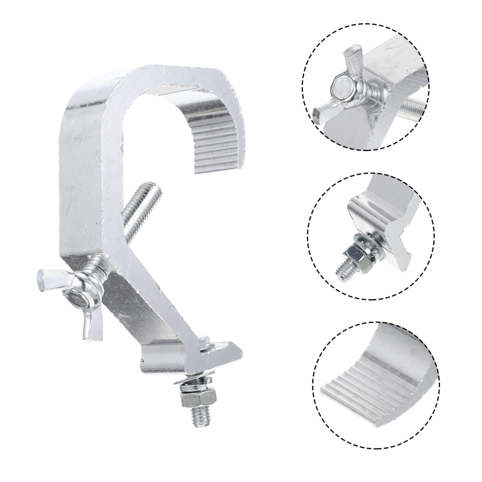 Mipcase Morsetti 4 Pezzi Argento in Lega di Alluminio Capacità di Carico 60kg Design Antiscivolo per Luci da Palcoscenico per Teatri e Bar