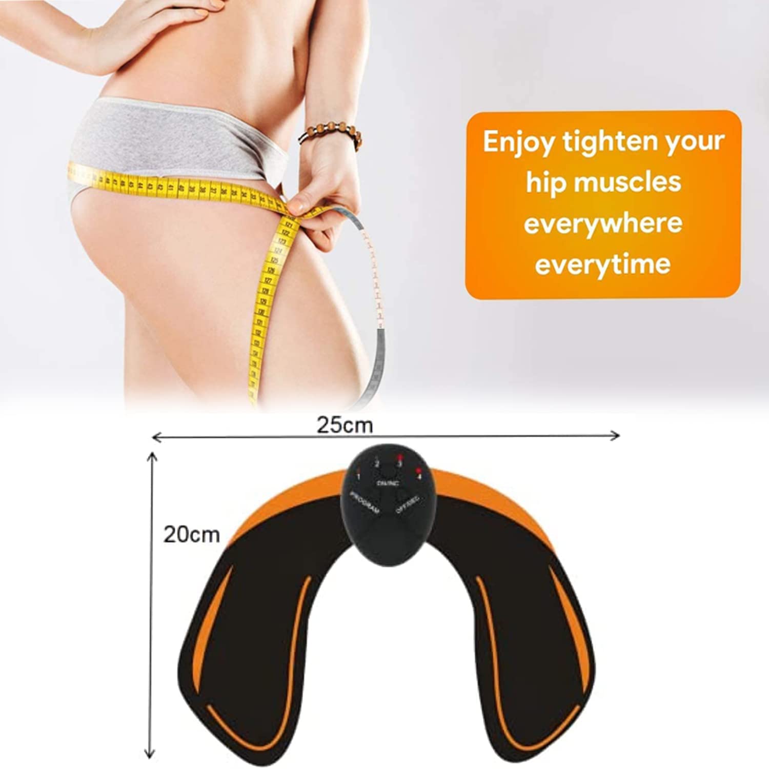 Po Trainer, EMS Trainingsgerät zur gezielten Stimulation, Hip Trainer EMS Trainingsgerät, Fitness Training für Damen, Elektro Stimulationsgerät Po Hebegerät Hüfte Shaper