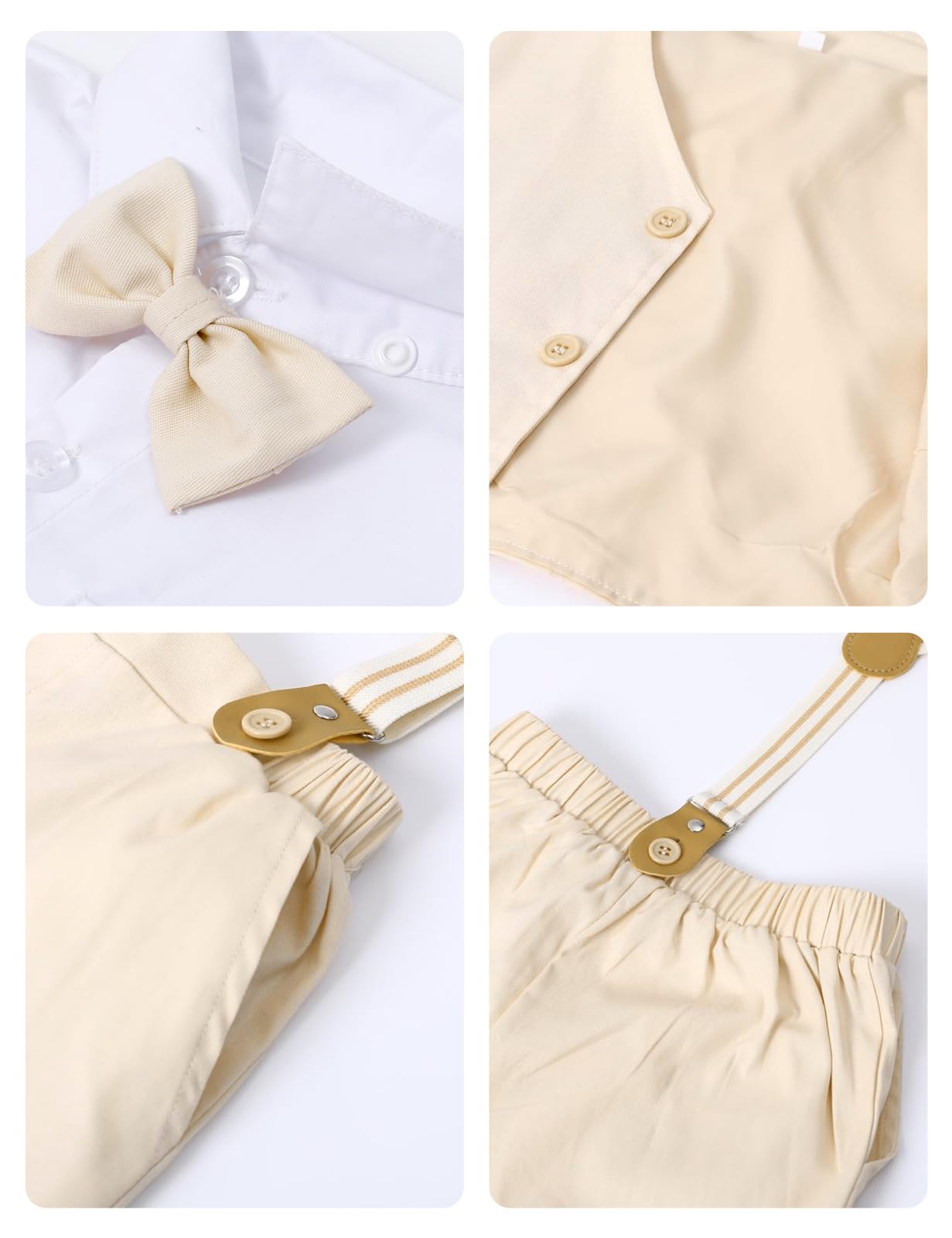 A&J DESIGN Toddler Suit Boys Robe de mariage pour bébé Vêtements formels pour enfants avec suspension