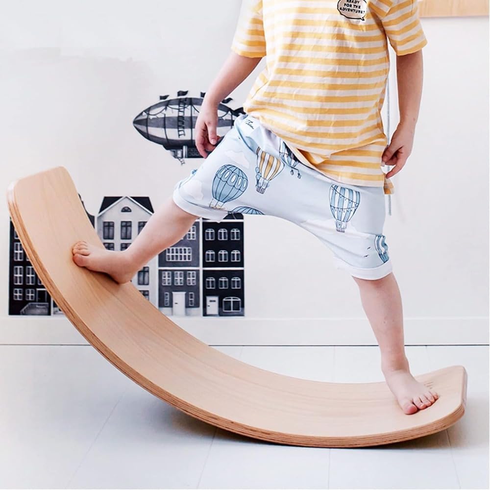 Amazon | Kziazoi バランスボード 木製 子供 大人 体幹 トレーニング
