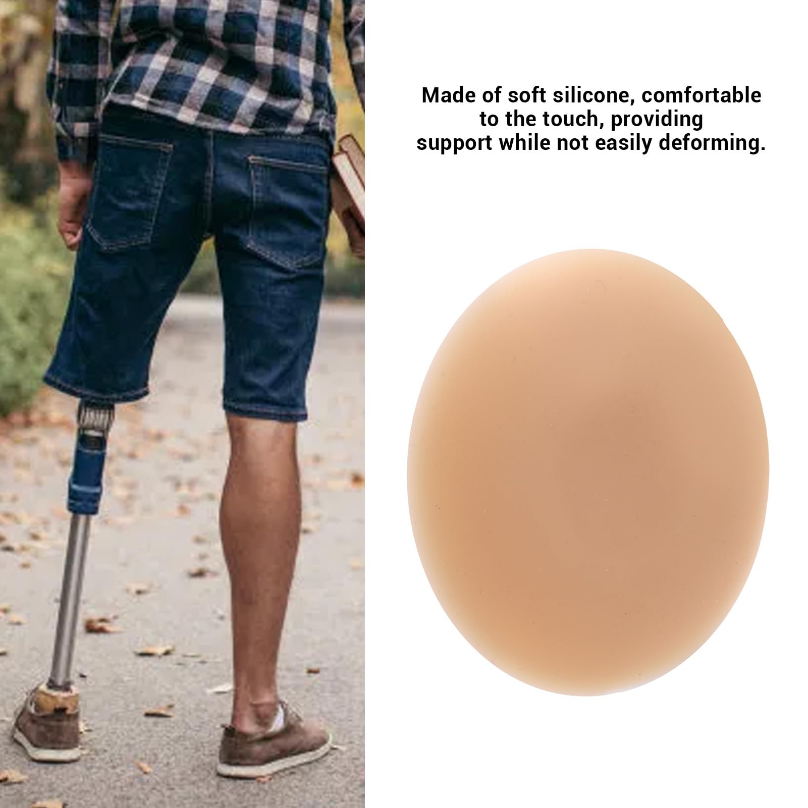 YUYTE Patch per Rivestimento Protesico, Rivestimento Protettivo in Silicone Riutilizzabile per Ridurre L'attrito del Moncone con Tocco Morbido per Amputati con Speroni Ossei