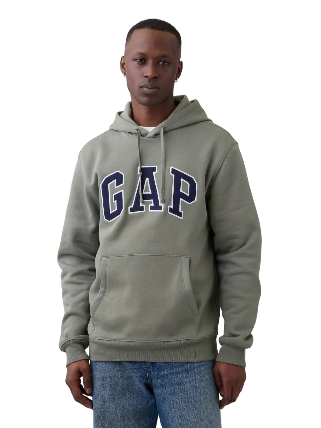 GAP mens Heritage Logo Pullover Hoodie, Mesculen Green V2, L