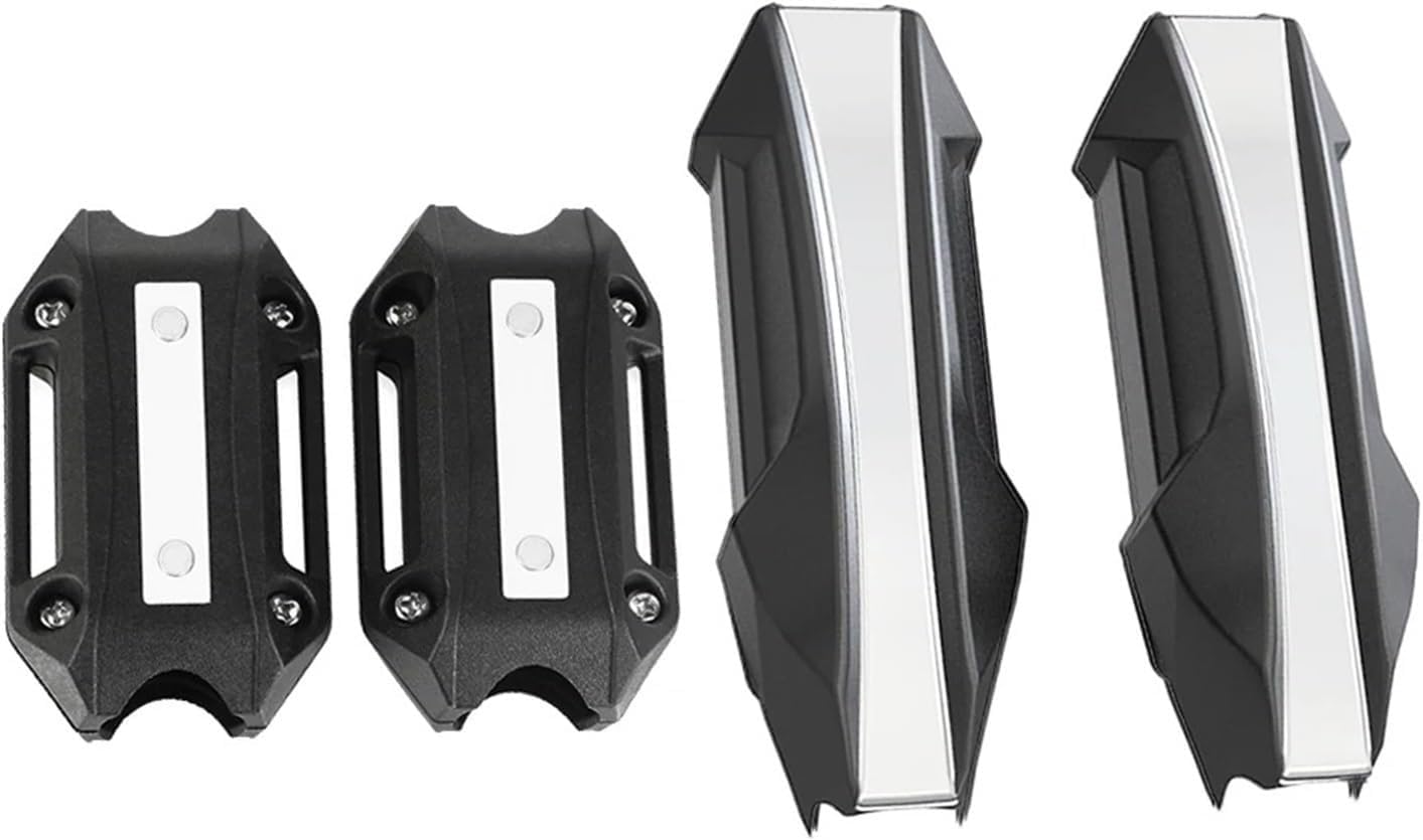 Barre di protezione motociclette Per Barre Di Protezione Per Moto Paraurti Motore Da 25 Mm Telaio Esterno Accessori(1 Set Silver)