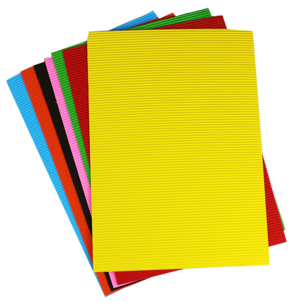 BIIUVBUL 10 Sheets Multicolor 8.3 x 11.7 Inch Corrugated Cardboard Sheets for DIY Art Crafts Signs Projects