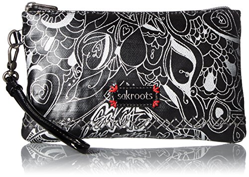 Sakroots Charging Wristlet, Metallic Songbird