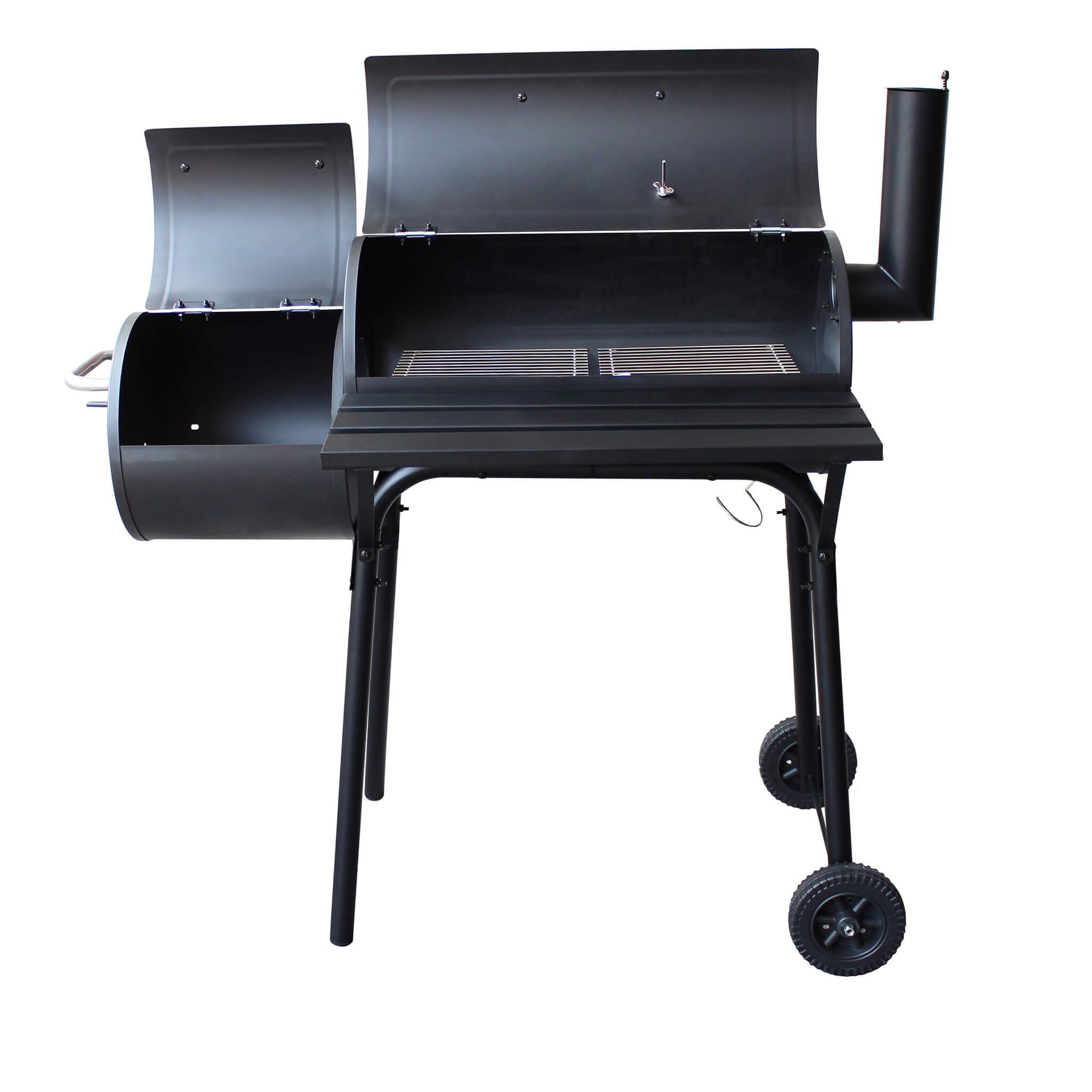 Barbecue a carbonella affumicatore con ruote da campeggio grigliata di design americano