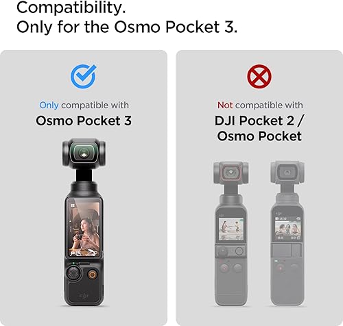 Miniatura 2 de Spigen Protector de pantalla de vidrio templado GlasTR Slim diseñado para DJI Osmo Pocket 3 2 unidades  Protector de pantalla táctil trasera