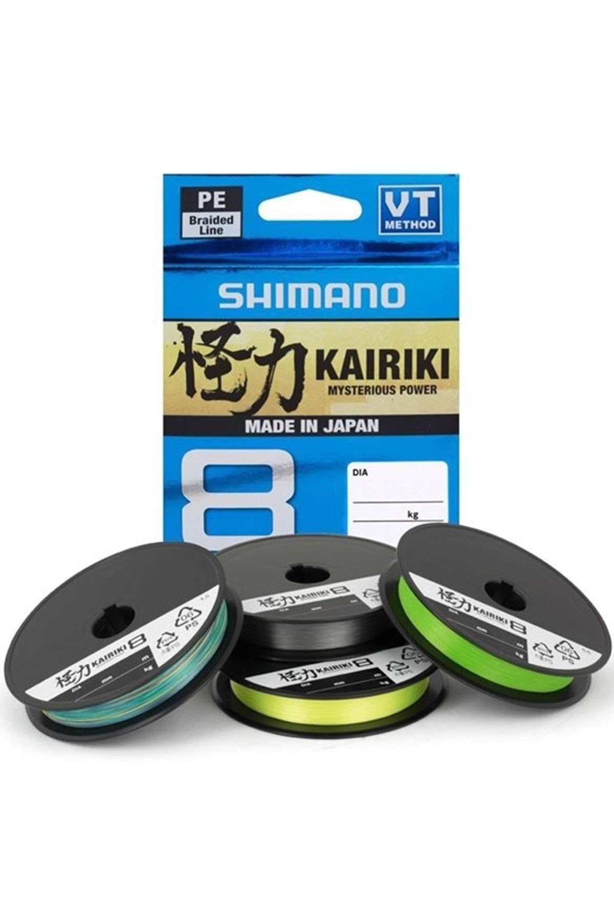 Shimano Kairiki 8, 300 Metros, Amarillo, línea de Pesca Trenzada, 59WPLA68R3