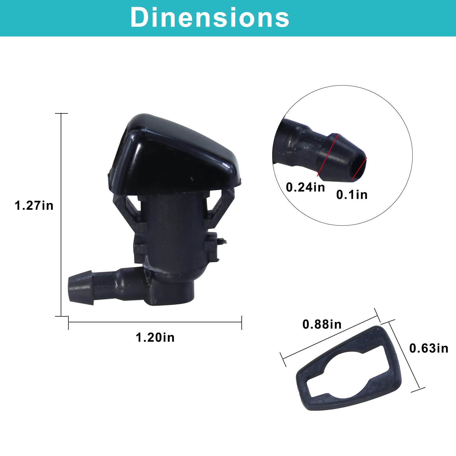 Buses De Lave-glace Avant Pour Ford Ranger Mk4 - Lot De 2 - Remplace Les Références 1902209, EB3B-17666-AA - Installation Facile