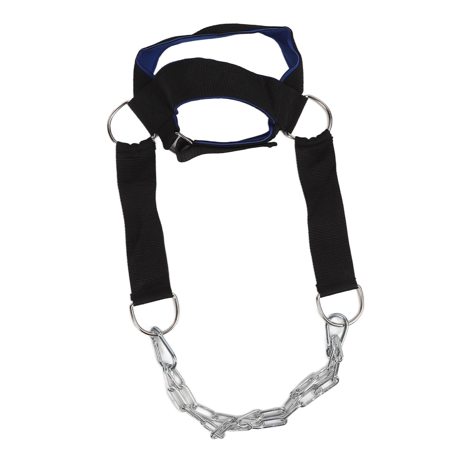 Arnés para el Cuello - Aumenta la Fuerza Central, Apoya la Recuperación de Lesiones - para Gimnasio en Casa - Azul Negro