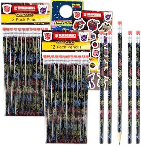 Transformers 24 Pack Pencils #2 for Kids School Supplies Bundle image 5