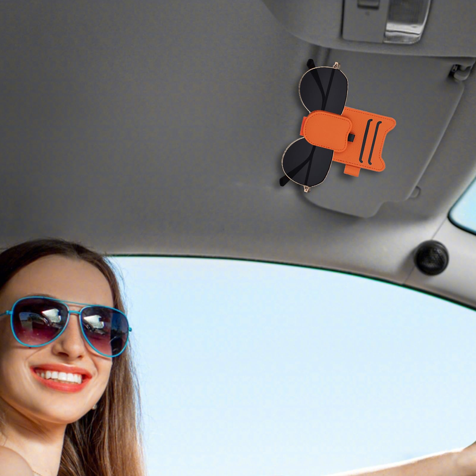 Generico Supporto per Occhiali da Sole per Visiera per Auto, Supporto per | Occhiali da Sole per Visiera per Auto | Clip per Gancio per per,Porta da per alla, per Clip per visie
