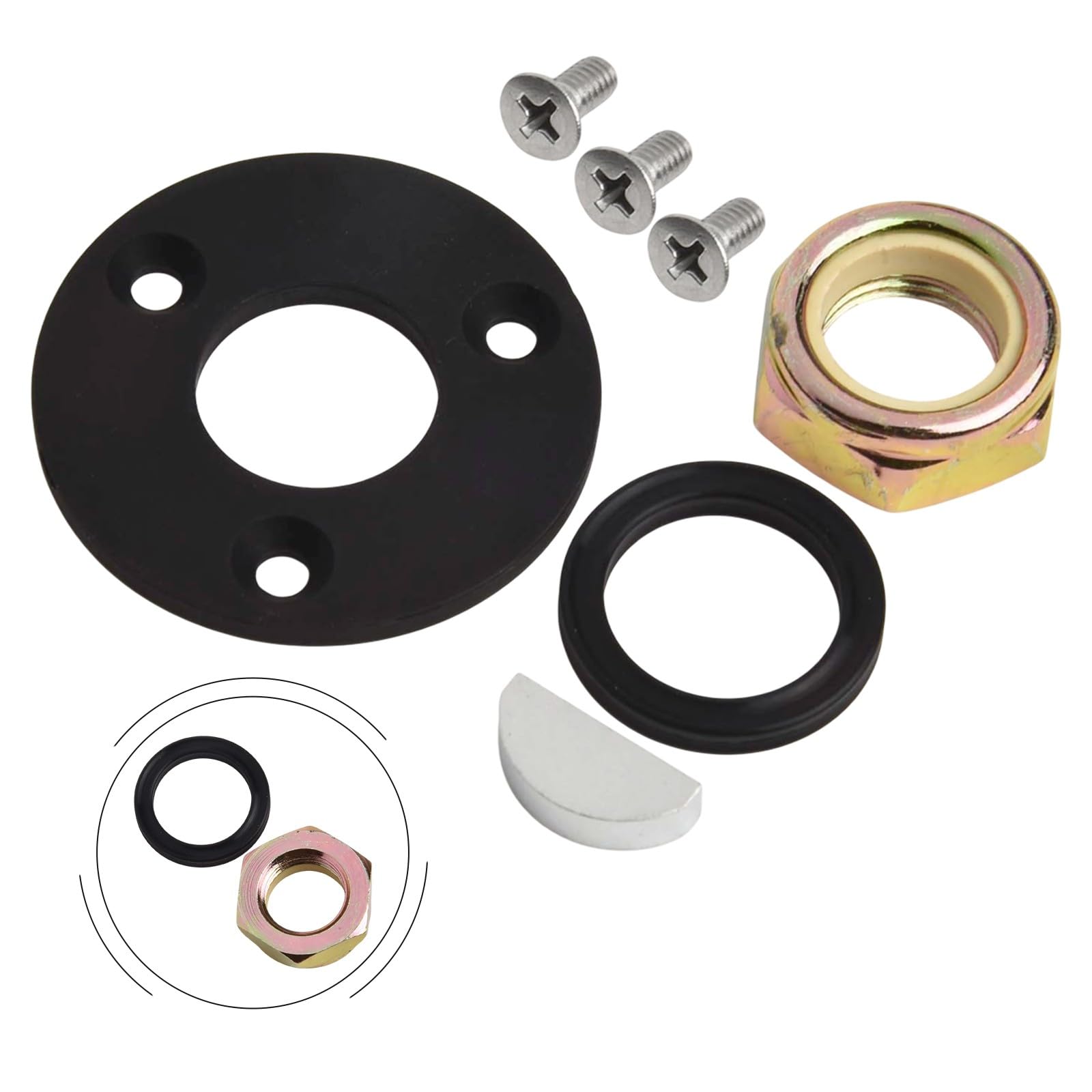 per kit di guarnizioni per timone marino compatibile con Seastar HP6032 HH4313 HH4315 Series, parti di riparazione del sistema di sterzo del timone con coperchio superiore e guarnizione