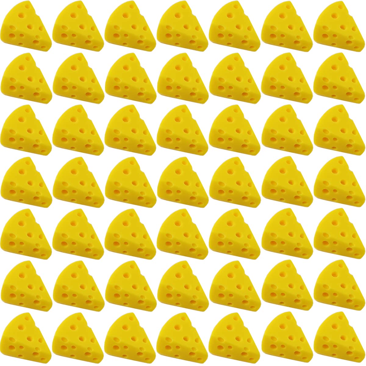 NSBELL 100PCS Miniatures Kitchen Food Cheese Miniature Artificial Cheese Models Mini Resin Simulation Cheese for Dollhouse Kitchen Decoration DIY Accessory