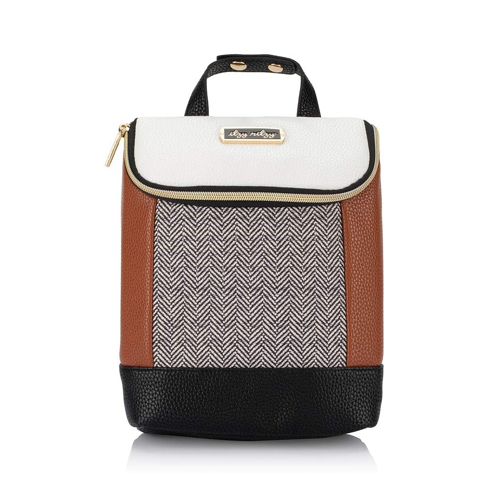 Itzy Ritzy Baby Bottle Bag – Insulated Milk Bottle Holder, Keeps Warm and Cool with Built-in Ice Pack Pocket, Multi-Use Breast Milk Cooler, Snack Storage for Pram and Nappy Bag – Coffee & Cream