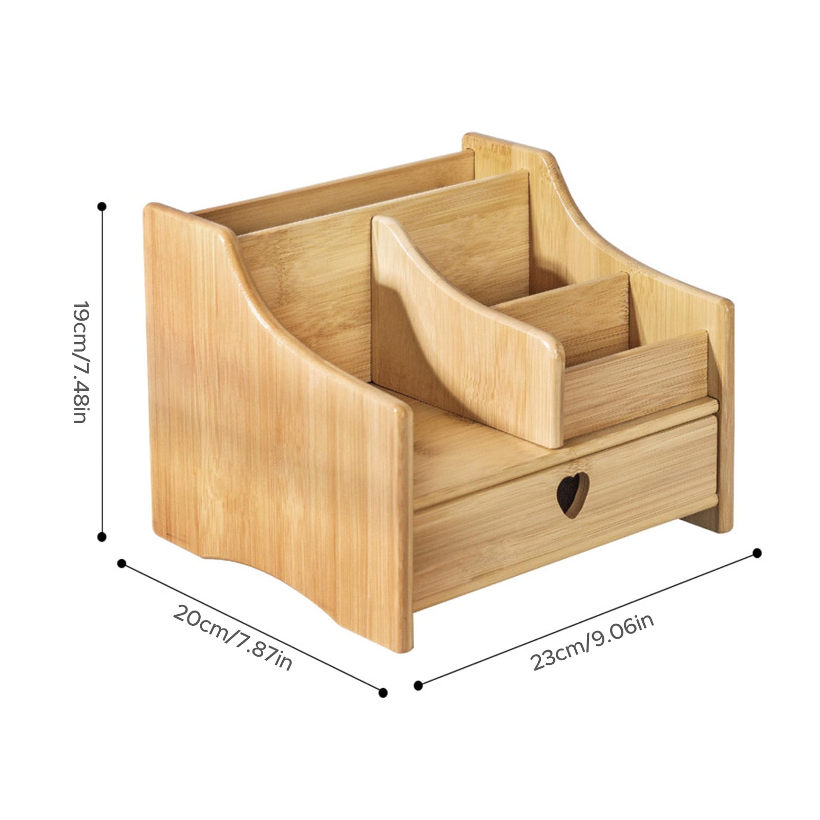 Tissting Organizzatore da Scrivania in Legno con Cassetto Multifunzione | Organizer Scrivania In Legno Con Cassetto Per Ufficio E Casa Ripone Telecomandi E Gioielli