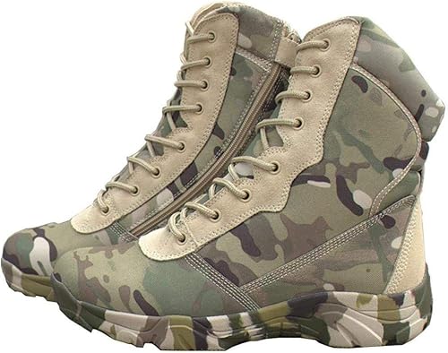 ZJDU - Botas tácticas militares ligeras, resistentes al agua, botas de combate, botas de senderismo, trabajo para hombres y mujeres, 10 pares,