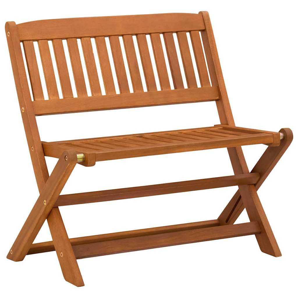 Muebles infantiles plegables de madera maciza de eucalipto, mesa infantil con banco y 2 sillas, tratamiento al aceite, resistente a la intemperie, hasta 110 kg por asiento