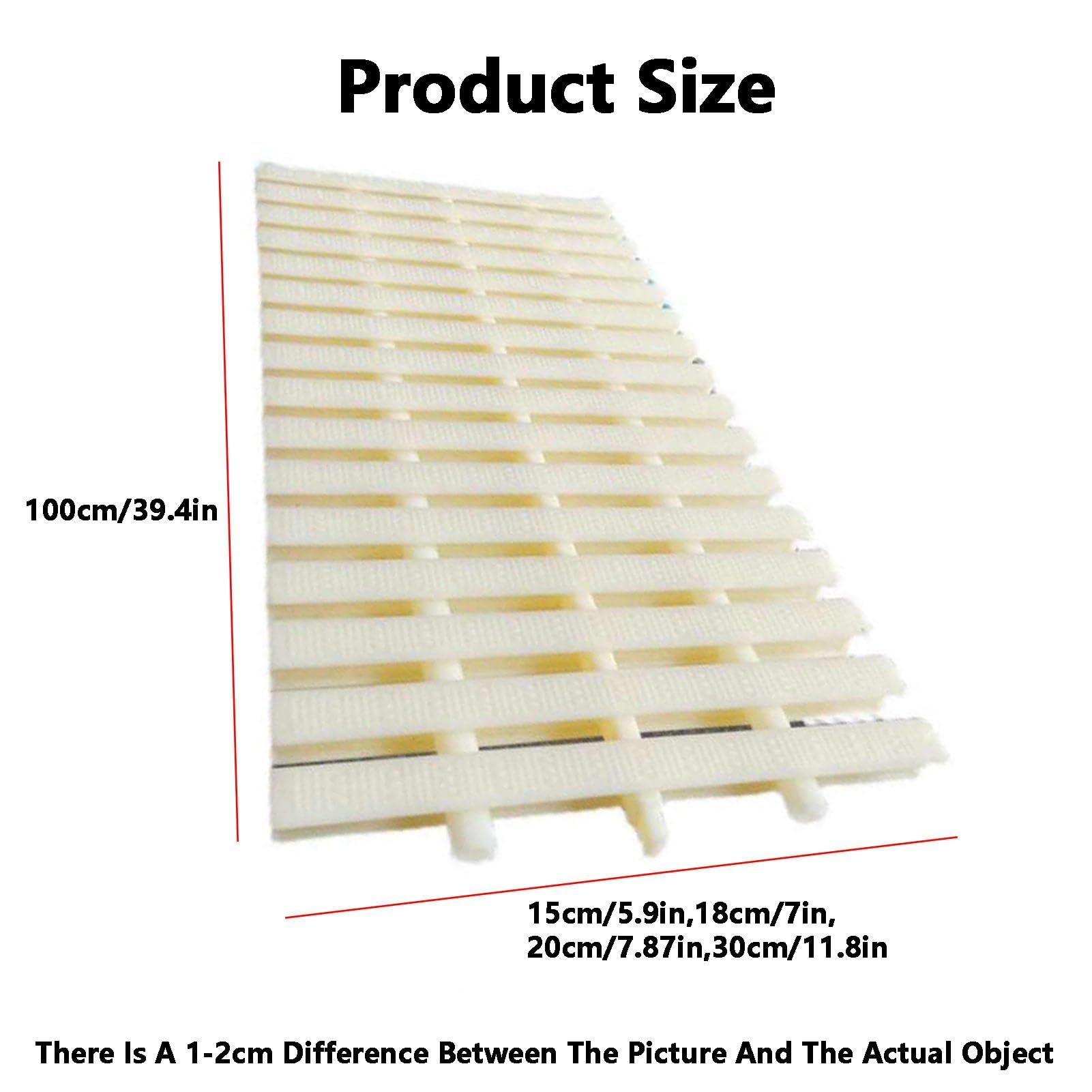 Griglia di Troppo Pieno per Piscine in plastica ABS, Striscia di Copertura Grigliata Pieghevole per vialetti, patii e Bordi Piscina (30x100 cm/1 Pezzo)