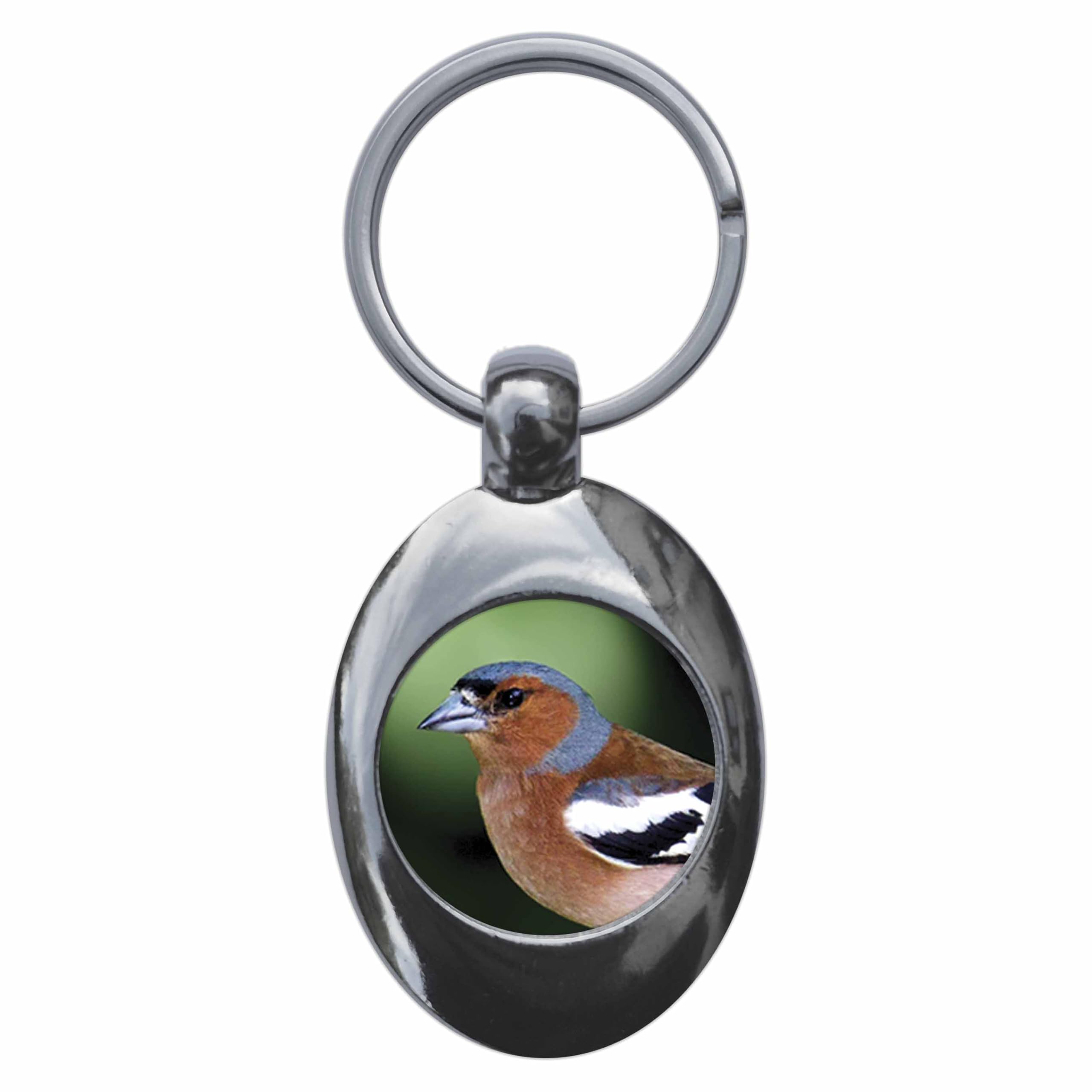 Ozorath Chaffinch Keyring Keychain Key Ring Chain With Trolley Coin
