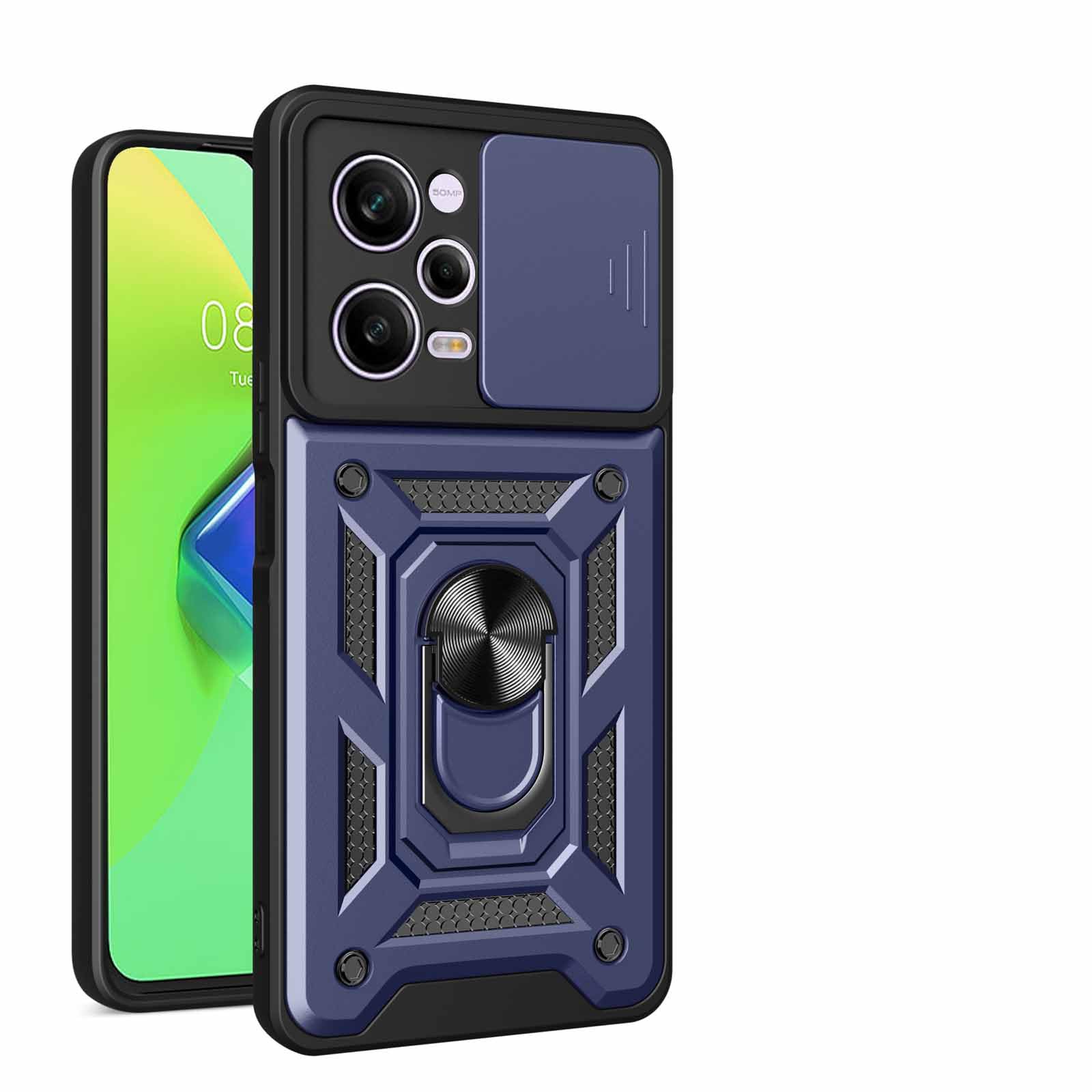 CRAVEN Cover Premium Per Xiaomi Poco X5 Pro 5G - Smart Clear View Flip Case In Pelle PU Con Supporto Pieghevole - Verde