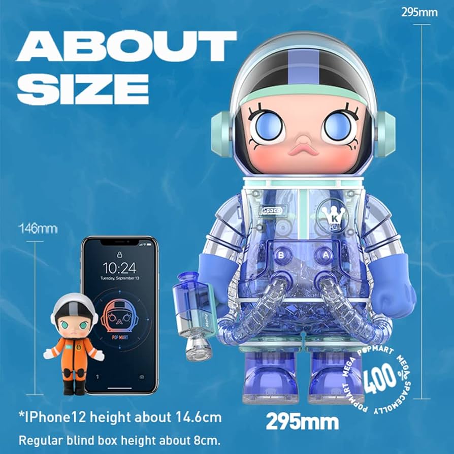 POP MART MEGA Collection 400% Space Molly Soft Drink Series(1PC
