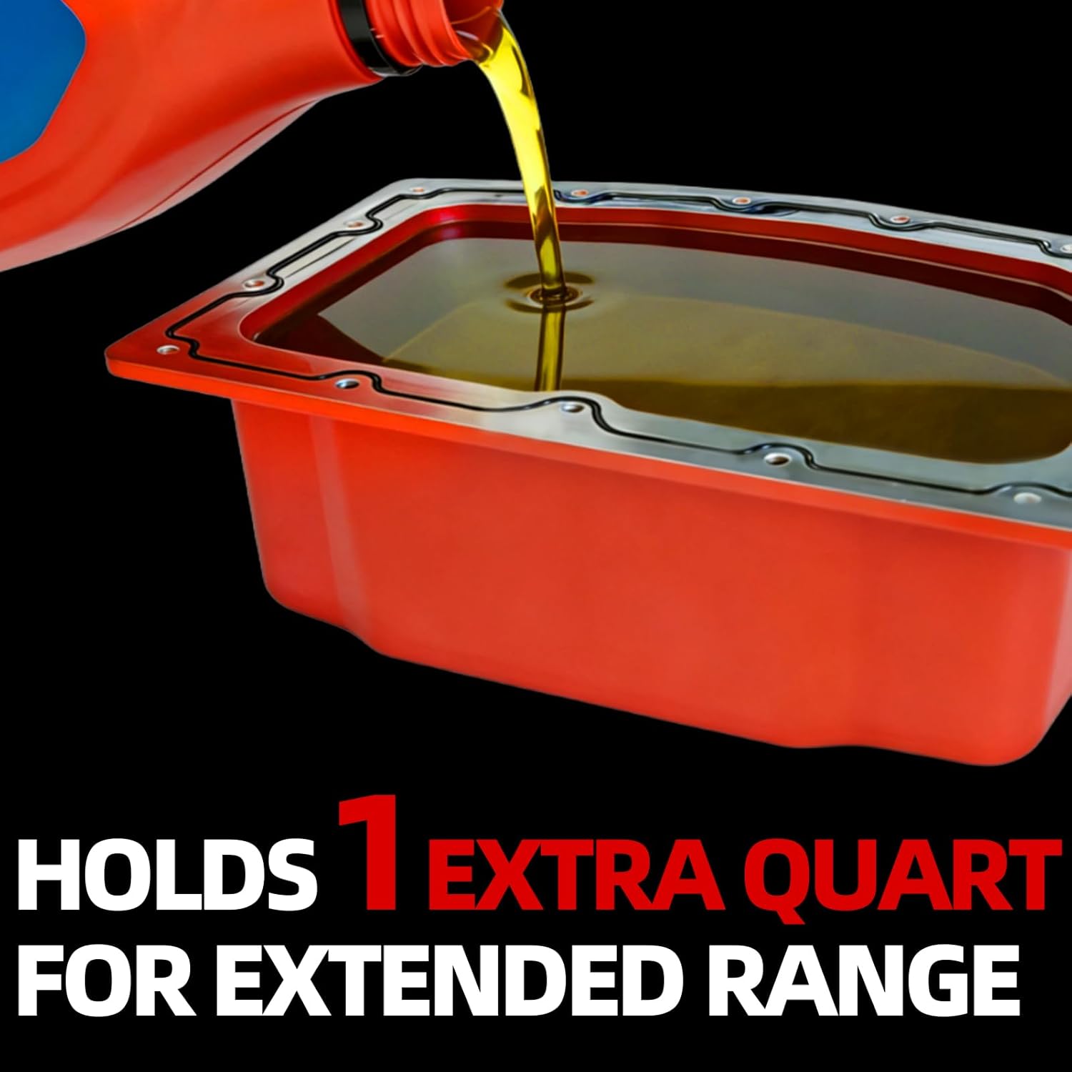 MITZONE Aluminum Lower Engine Oil Pan Sump with Drain Plug Compatible with Ford F-250 F-350 F-450 F-550 F-600 F-650 F-750 Super Duty 2011-2026 6.7L Diesel with Gasket Bolts Replace BC3Z6695B Red